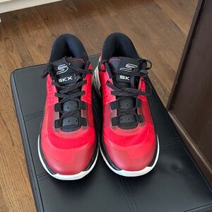 Skechers Men’s Vibrant Red and Black Sneakers